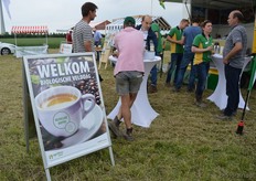 Voor koffie kon men terecht bij Agrifirm.