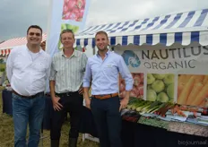 Het Biologische Velddag-team van Nautilus Organic: Hein Wolff (directeur), Ammo Veeman en Coert Lamers.