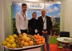 V.l.n.r.: Peter Abma, Diana Levi & Roelant Komen van Fairtrasa, handel in exoten.