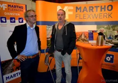 Peter van Heukelom en Peter Idzenga vertegenwoordigden de stand van Martho Flexwerk. Zij hebben veel klanten in de biologische sector.