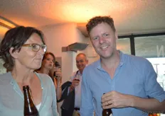 Yvonne Servaas van Bionext met Dirk Terwel van Prograin Organic.