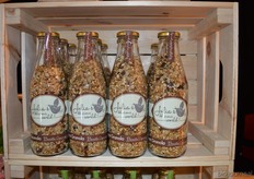 De Barista is de nieuwste variant, zo geeft Mieke aan. Hierin is onder meer koffie, karamel en zoetzure kers verwerkt.