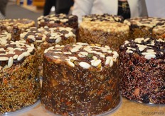 Bij Delinuts kon men deze notentaarten bewonderen.