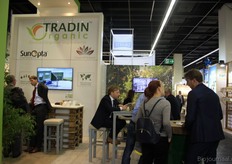 Een drukte van belang op de stand van Tradin Organic / Crown of Holland.