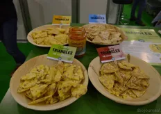 Ze lieten de bezoekers onder meer proeven van de Triangles. Deze nieuwe glutenvrije snacks zijn een puur en low-fat alternatief voor tortillachips.