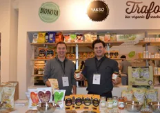 Pieterjan Kok en Jelmer Daniels vertelden namens FZ Organic Food meer over de merken Bionova, Yakso en Trafo.