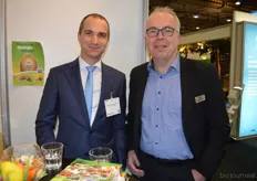 Op bezoek in de stand van Biojournaal: Paul van Schijndel (Rhumveld Winter & Konijn) en Oeble Kempenaar (High Quality Organics).