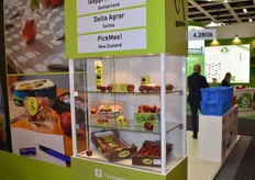 Bio Meran laat tijdens de beurs de bezoeker kennismaken met de biologische appels van het merk Isaaq.