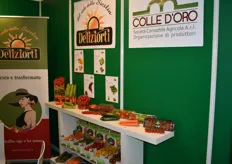 De biologische wortelen, courgettes en tomaten van Colle D'oro zijn ook aanwezig tijdens de beurs.