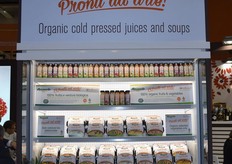 Daarnaast laat Ortoroni ook het merk Almaverde Bio zien, dit zijn biologische soepen en sappen.
