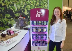 G's Fresh was ook aanwezig tijdens de beurs en zij lieten de bezoeker kennis maken met het merk Love Beets, hier tentoongesteld door Greta Schrenk.