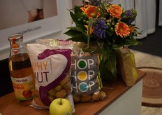 Het Franse bedrijf Gieperlim staat tijdens deze beurs met een klein assortiment van biologische producten.