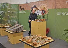 Reinier van den Berg van Foodtrend laat de bezoeker tijdens de BIOFACH kennis maken met het merk Eko Friendly, tijdens deze beurs gaan ze de reacties peilen op de producten om zo ook internationaal verder te gaan.