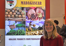 Anitra van der Kraan vertegenwoordigd NABC in het Organic Africa Pavilion tijdens de BIOFACH.