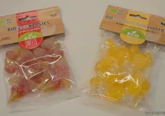 Nieuw van The Organic Factory: Zure kersjes en Gember-citroenzuurtjes.