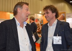 Jaco Burgers (ERF BV) in gesprek met Reinoud Metselaar (Metsit Ingredients).