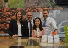 Een klein deel van het team van Tradin Organic Agriculture: Sanne van der Meulen, Jean-Marc Pindat (sales director France), Kei Nakano en Thomas van Hasselt.