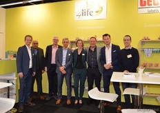 Bio4Pack, PaperWise, Geostick en Bio4Life deelden een stand, met van links naar rechts: Jeroen van Schendel, Yasar Türkoğlu, Peter van Rosmalen (PaperWise) Arjan Klapwijk (Bio4Life), Yolanthe van de Weg, Patrick Gerritsen, Reinder Tijsma en Jasper Bink (PaperWise). In de stand kon men onder andere informatie verkrijgen over de composteerbare, biobased vers-vleesverpakking die Bio4Pack vorig jaar na jarenlange R&D geïntroduceerd heeft.