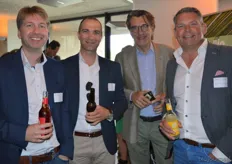 Maarten de Leng (de Smaakspecialist), Paul van Schijndel (Rhumveld Winter & Konijn), Eymert van Manen (mede-organisator van de BioBorrrel) en Pieter Dirven (de Smaakspecialist).
