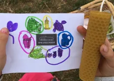 Dit is het kaartje van het 'parcours' op Sprankenhof. Na elke activiteit konden de kinderen met een viltstift 'aftekenen' waar ze waren geweest.
