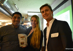 Alexander en Rosanne Rivera van Organicfarm en Joost Middelburg van Meelunie. 