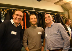 Ton Severren (Green Sprout), Frank Tillemans (Deli South) en Feijo Blesgraaf (Green Sprout) waren ook gezellig aan het borrelen samen. 