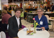 Frank Vosselman (De Bolster) met Fons Verbeek (biologische teler). 