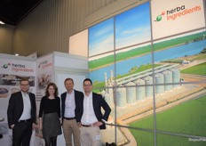 Herba Ingredients was ook debutant op de BIOFACH 2019. Op de foto: Steffen Schmidt, Katja Riedl, Arjan Geerlings en Ricky van Beers.