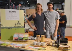 Bumi Organics was één van de deelnemers aan het Holland Paviljoen. Op de foto oprichters Daan Schillemans en Florian Rath. 