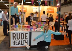Ook Rude Health maakte deel uit van het Holland Paviljoen. Op de voorgrond Michelle Meier Mattern. 