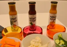 Roelof liet ook proeven van de biologische veggie ketchups van Bionova. Groenten vormen de basis van deze ketchups: Carrot, Beetroot en Pumpkin. 