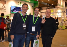 Een onderonsje tussen Benoit Jansen (Rigoni di Asiago), Pieter van Hoye (Lima) en Ivan de Muynck.