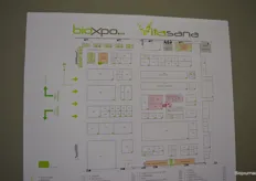 De beursplattegrond van de BioXpo Vitasana 2019.