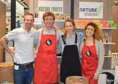Francois-Xavier Willaert van Kasana Fruits, samen met Augustin Lombart, Helene Dolloye en Manon Merchxs van Nature Snacks. 