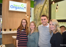 Maxime de Bruyn, Ester van Ottedijk, Jaap Rooymans en Eline van der Laak. Ze staan de zesde keer op de Biofach en ervaren het als positief voor zowel bestaande relaties en ontmoeten van nieuwe klanten. 