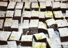 De biologische brownies van Kamut.