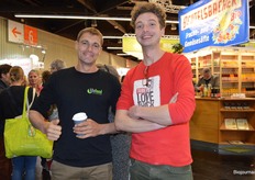 Hans Ruijs van Lifefood praatte even bij met Dirk Loefs van Lovechock.