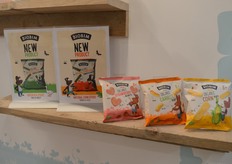 Nieuw van Biobim zijn deze vijf snacks: Carrot Puff, Corn Puff, Strawberry Hearts, Corn Sticks Tomato & Cheese en Corn Sticks Cheese & Parsley.