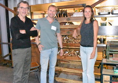 Eymert van Manen, Thomas van Hasselt en Esther Molenwijk; de initiatiefnemers van de bio-borrel. 