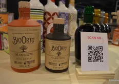 Daar kon men onder meer deze olijfolie van BioOrto bewonderen. Door de QR-code te scannen kwamen bezoekers rechtstreeks op de bijbehorende webpagina terecht. 