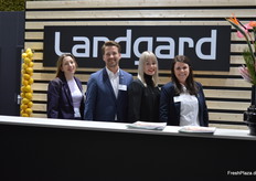 Het Landgard marketingteam op de strakke beursstand