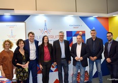 De teams van Pom'Evasion en Select Fruit (exportfiliaal) waren aanwezig voor het promoten van Franse appels. Ook presenteerden zij hun nieuwe logo en verpakkingen.