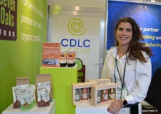 In de stand van Crème de La Cream Company (CDLC): Mieke Bomans, oprichter van Julia's Delicious World.  