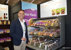 Sam Dimassi vertelde de bezoekers bij Nutri-dynamics Health Products meer over een nieuwe lijn met verse biologische maaltijden van het Britse merk No Bonez. 