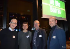 Bavo van den Idsert (Stickting EKO, OPTA Europe en CWA), Pelle Nijdam (Ekoplaza), Jan Groen (Green Organics) en Wilfred Jonkman (Reudink).