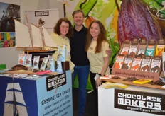 Janine Korte, Frank Hofs en Julia Schols bij Chocolatemakers.