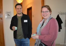 Aart Jan Vos en Jacqueline Hoogstraten vertegenwoordigden Biomeerwaarde ei tijdens de Kennis- en Inspiratiedag. 