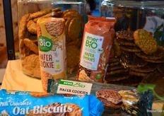 Bio koekjes op de stand van Pally Biscuits