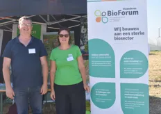 Paul Verbeke en Ann Jamart van BioForum Vlaanderen en BioMijnNatuur zien de netwerkdag ook echt als een netwerkevent. "Onze doelgroep is hier aanwezig", aldus Ann. 