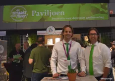 De organisatoren van het Dit Smaakt Naar Meer!-paviljoen. “Elk jaar zijn er meer leveranciers en bezoekers”, aldus Sander. Links: Sander Verschuren, rechts: Marco Ouwekerk.